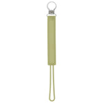Three Little Tots Classic Olive Green All Silicone One Piece Pacifier Clip - 