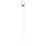 Three Little Tots Classic White All Silicone One Piece Pacifier Clip - 