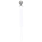 Three Little Tots Classic White All Silicone One Piece Pacifier Clip - 