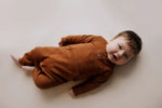 Three Little Tots Clay Baby Ribbed Playsuit with pockets - 