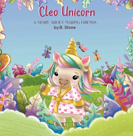 Cleo Unicorn Board Book for Children with Beautiful Illustrations and Engaging Story Goosewaddle® | Newborn Baby Blankets Toys Teethers Bibs & More