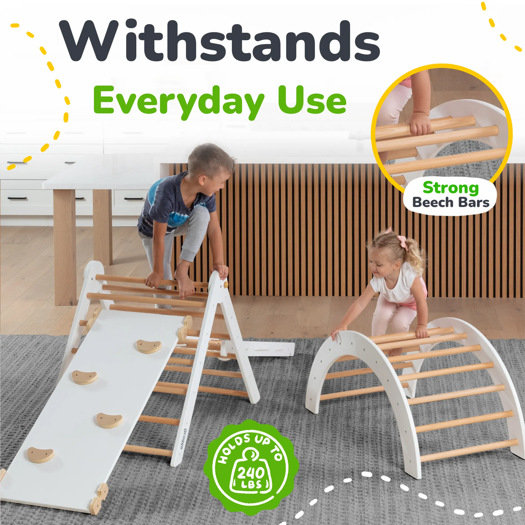 Ocodile.com Essential Climbing Set with Versatile Configurations for Active Toddlers - Baby & Toddler > Baby Toys & Activity Equipment > Play Mats & Gyms > Play Gyms