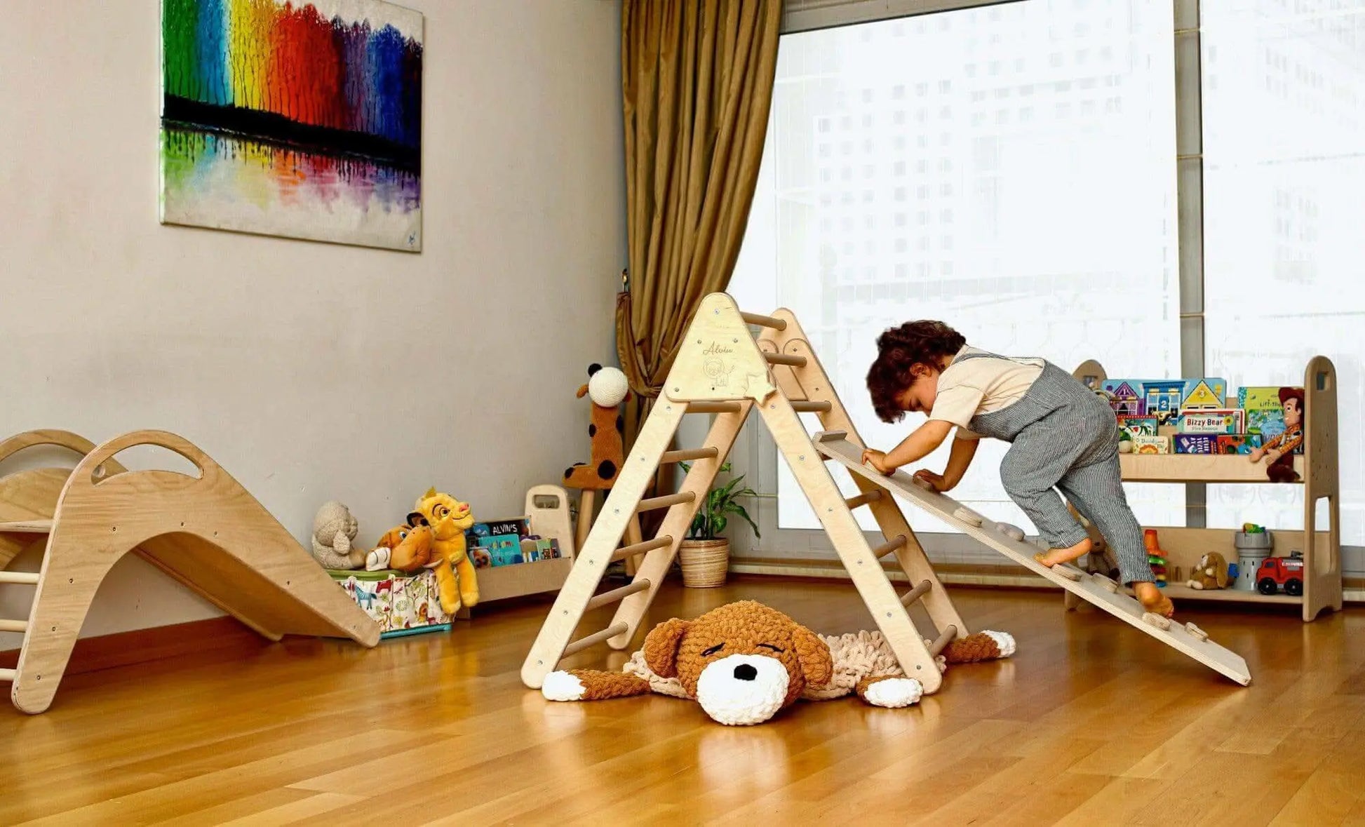 Kidodido Climbing Triangle With Ramp Foldable Montessori Set - Baby & Toddler > Baby Toys & Activity Equipment > Baby Activity Toys Climbing Triangles