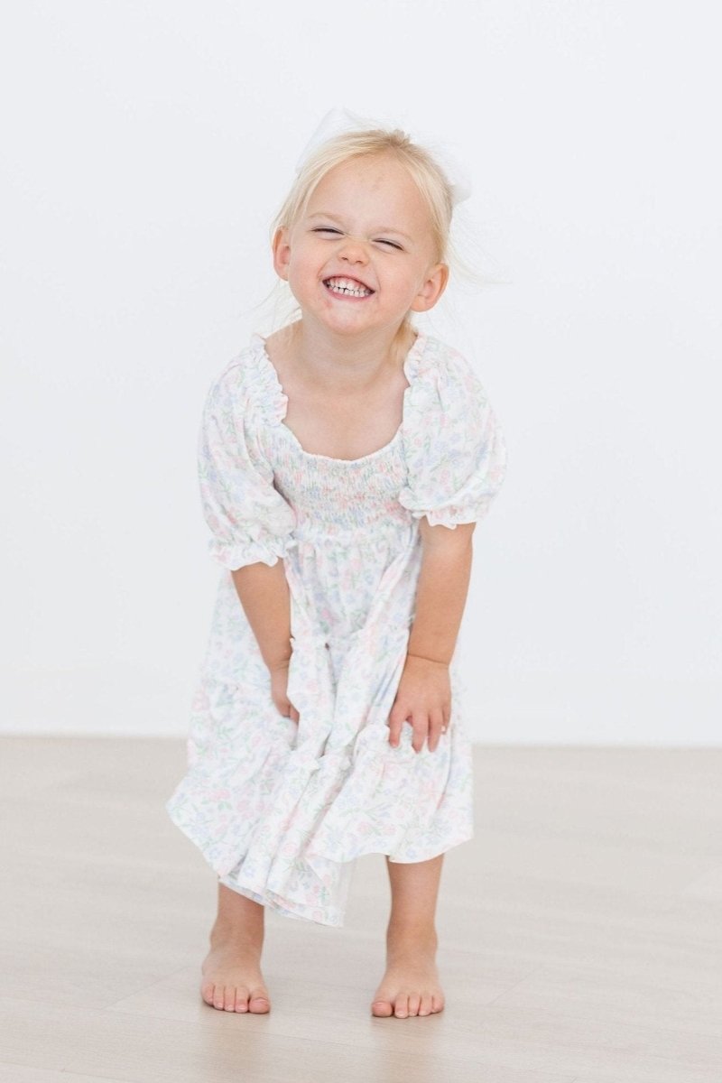 Mila & Rose ® Cloud 9 Smocked Ruffle Dress for Girls Mila Rose Brand - Everetts Place Boutique - 