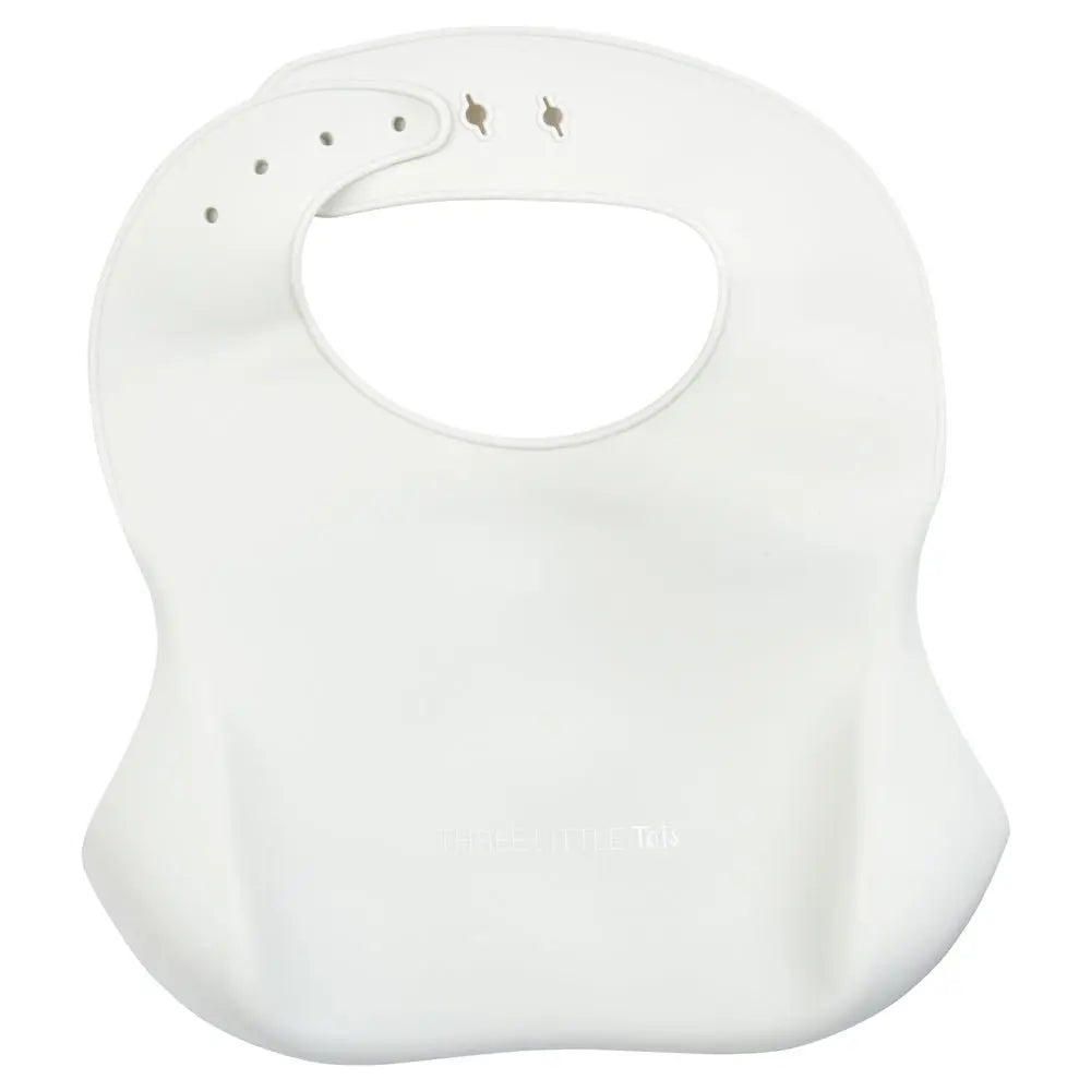 Three Little Tots Cloud Silicone Bib with Crumb Catcher - 