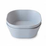 Mushie square silicone dinnerware bowls for babies