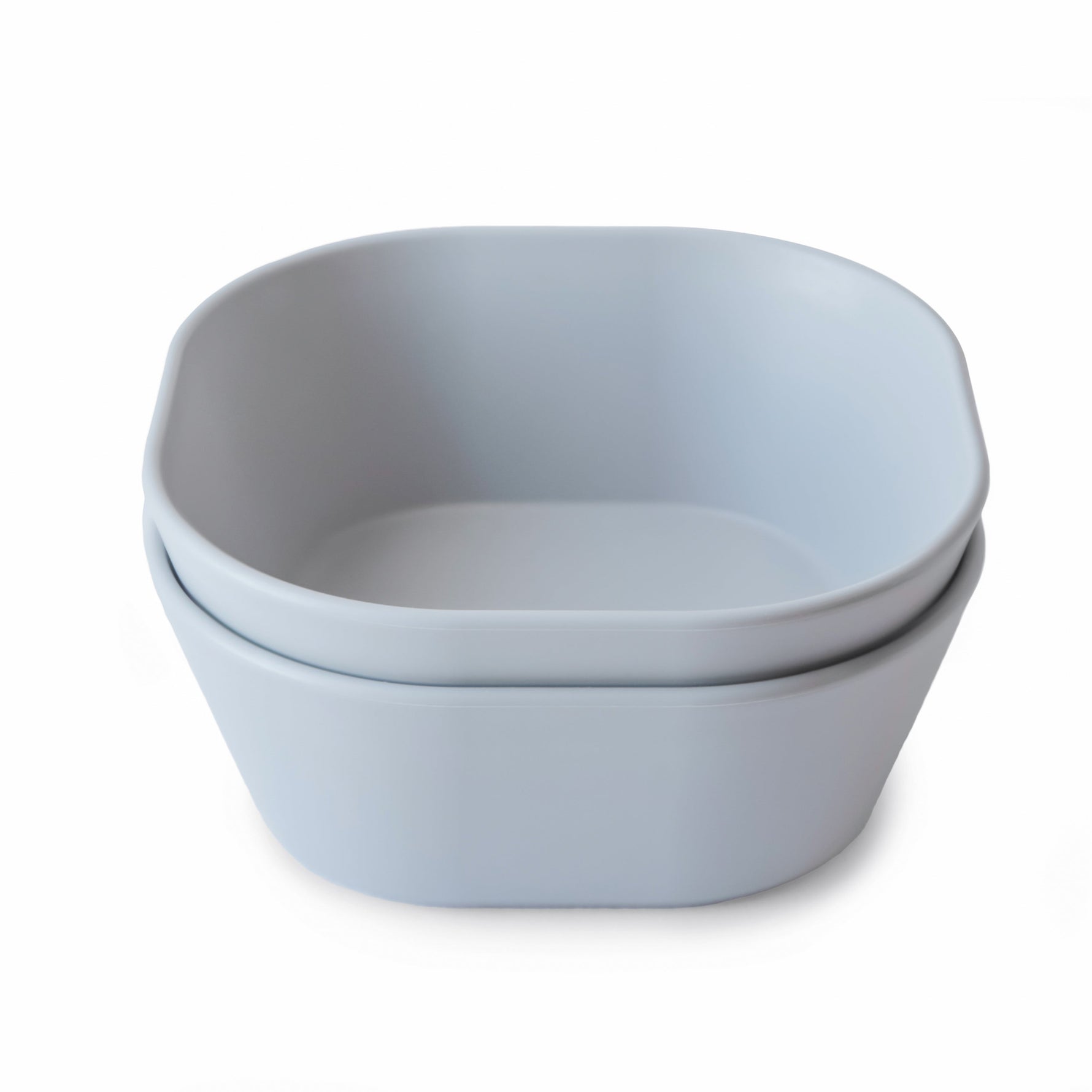 Mushie square silicone dinnerware bowls for babies