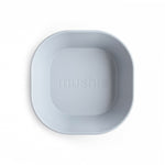 Mushie square silicone baby dinnerware bowls for feeding.