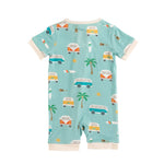 Dreamlet Coastal Cruising Romper Baby Beach Print Retro Vibes - Apparel & Accessories > Clothing > Baby & Toddler Clothing > Baby & Toddler Sleepwear Romper