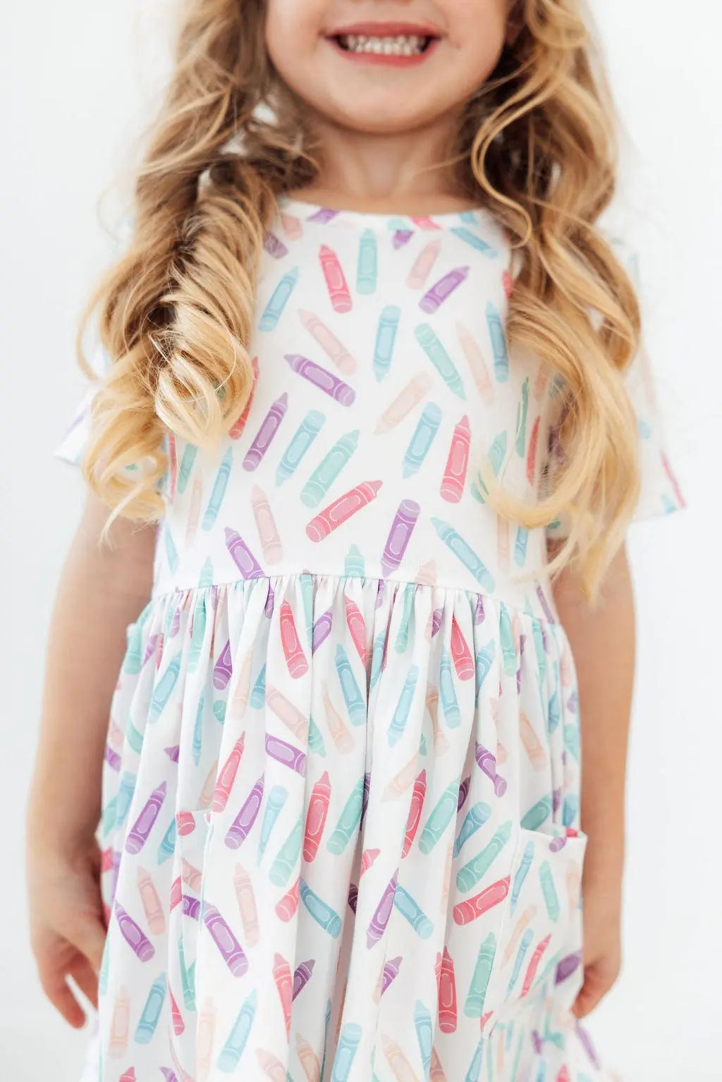 Mila & Rose ® Color Crayons S/S Pocket Twirl Dress - 