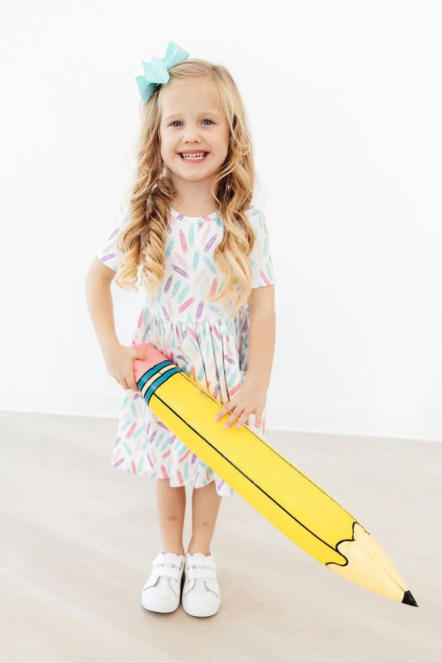 Mila & Rose ® Color Crayons S/S Pocket Twirl Dress - 