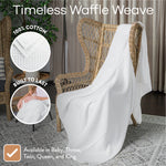 Comfy Cubs 100 Percent Cotton Adult Waffle Blanket White Comfy Cubs Everetts Place: Online Boutique
