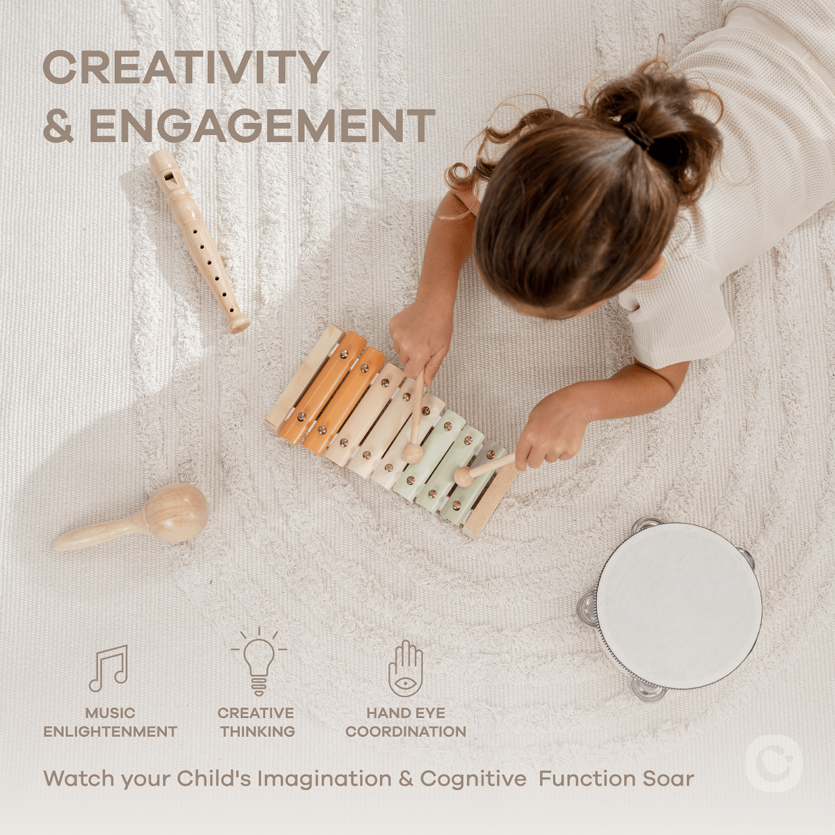 Comfy Cubs Comfy Cubs 4 Piece Kids Musical Instrument Set for Toddlers - Everetts Place Boutique - 
