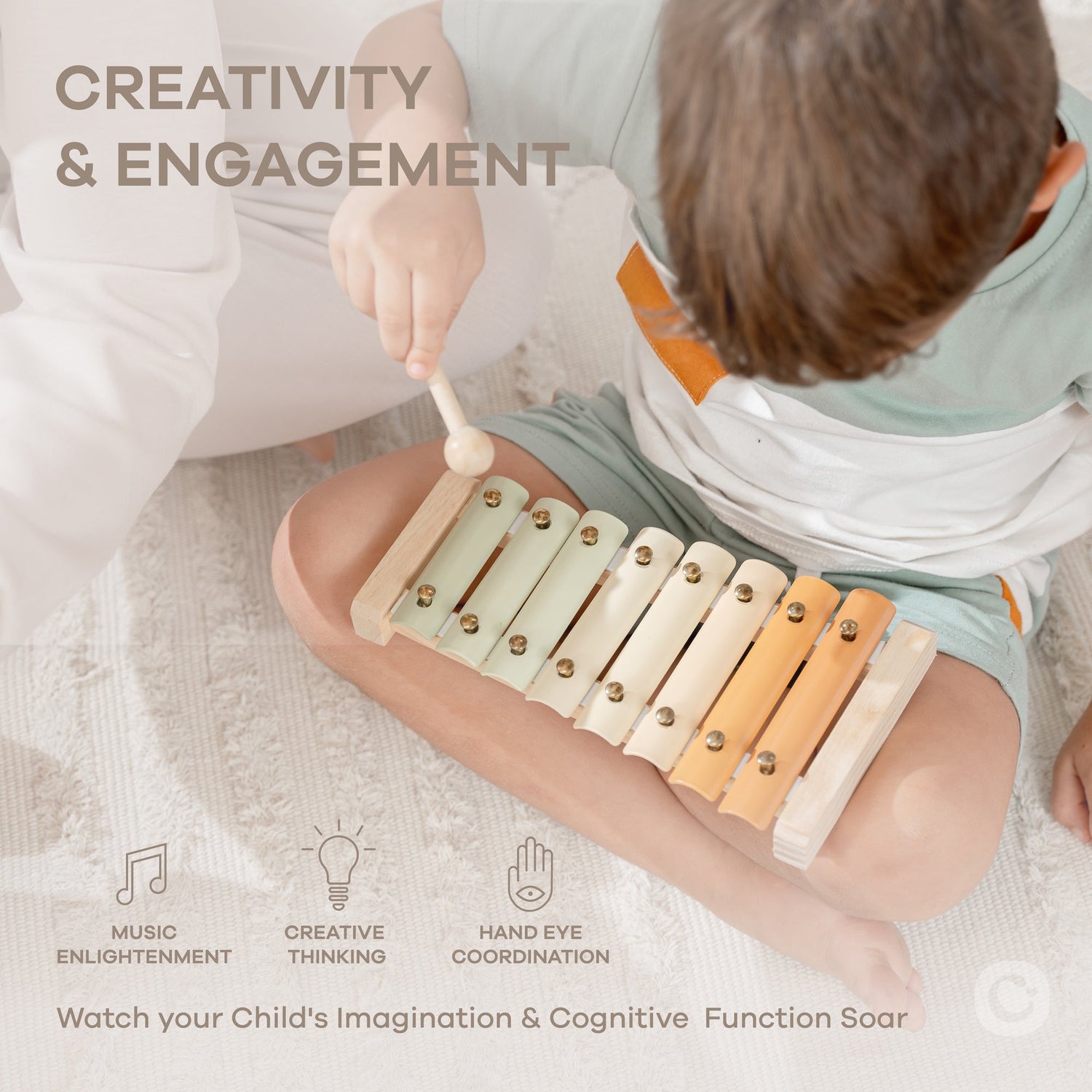Comfy Cubs 8 Key Xylophone for Kids Montessori Sound Toy Comfy Cubs Everetts Place: Online Boutique