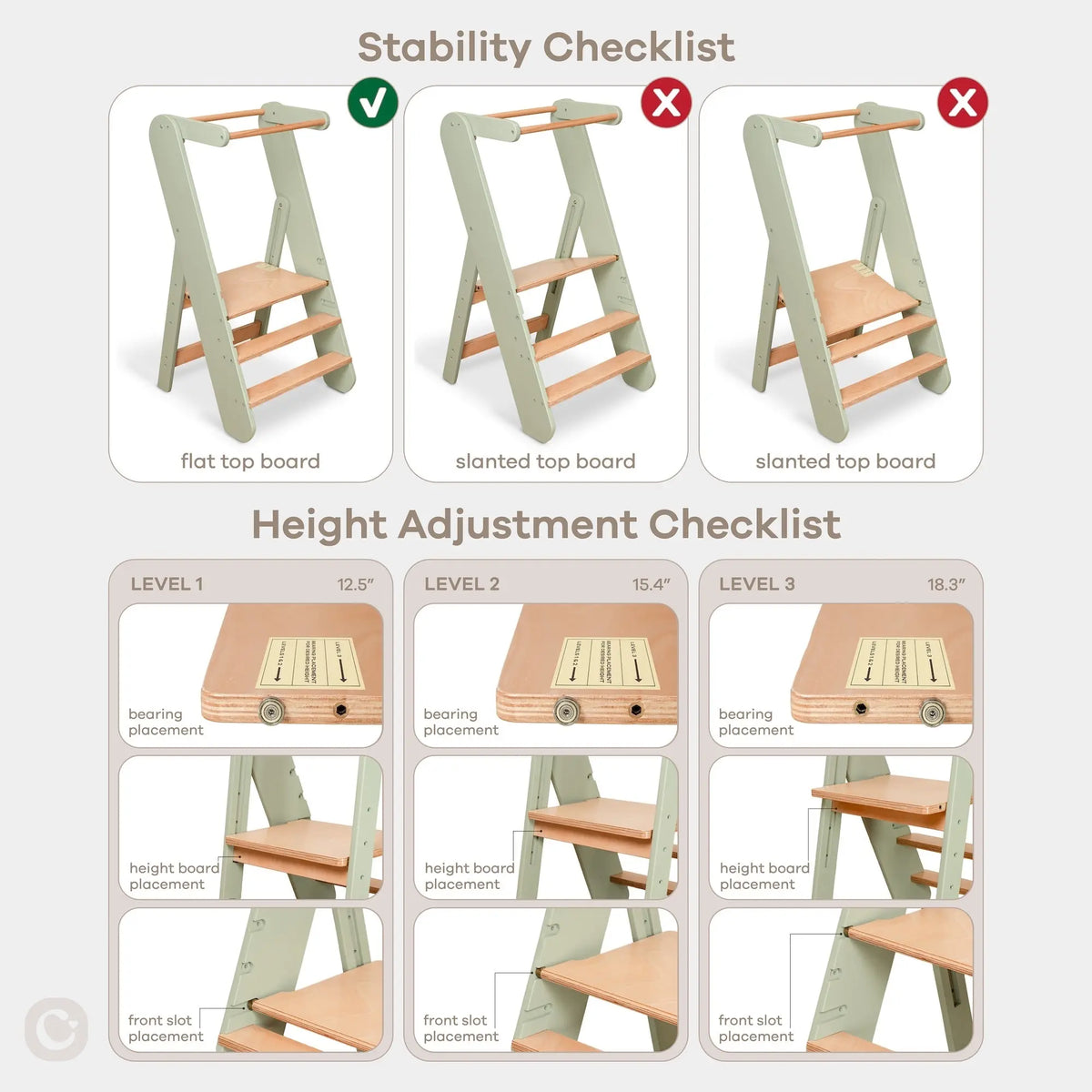 Comfy Cubs Adjustable Montessori Step Stool For Kids Ages 3 And Up Blush Comfy Cubs 