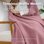 Comfy Cubs Adult Waffle Blanket Mauve Soft Cotton Cozy Comfy Cubs Everetts Place: Online Boutique