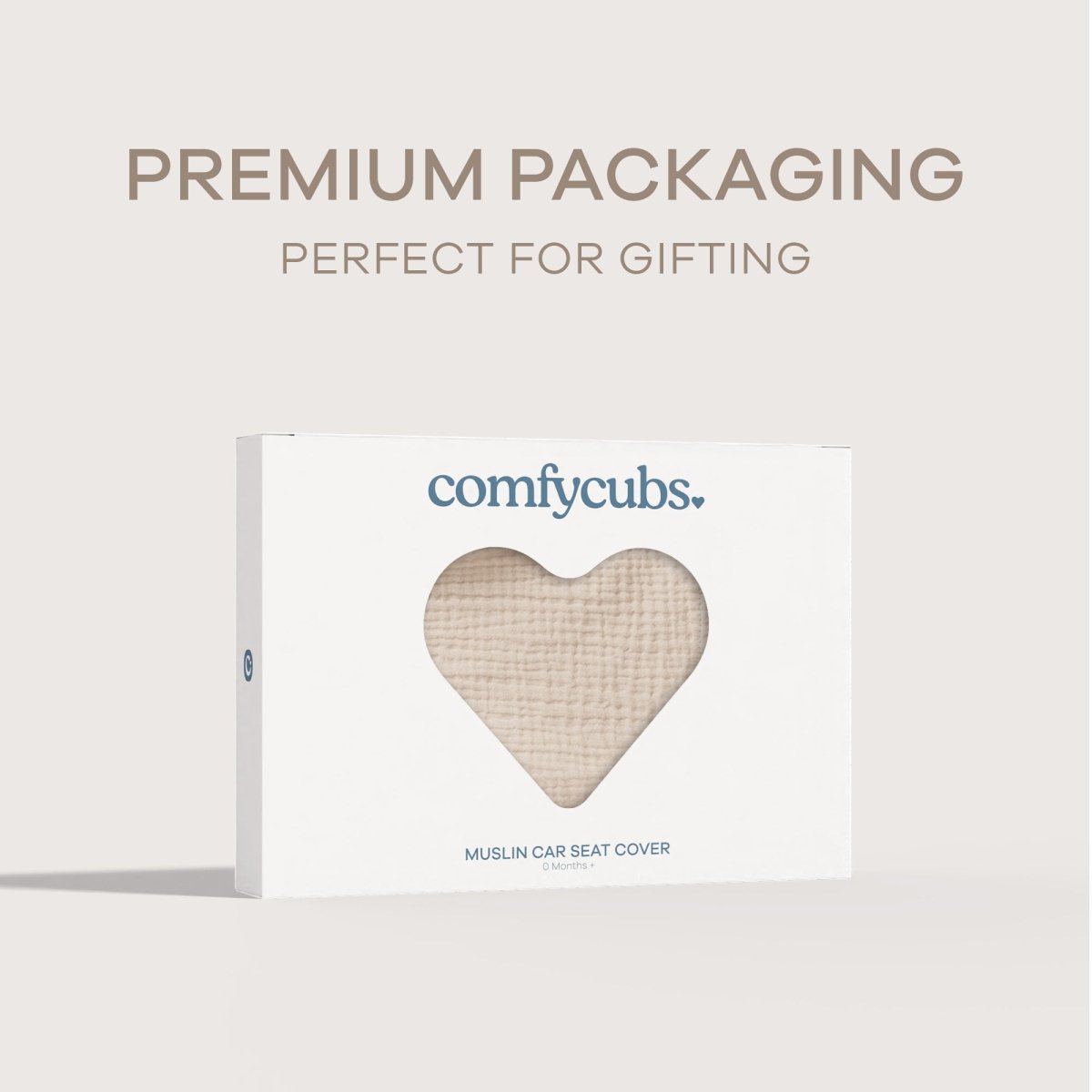 Comfy Cubs Comfy Cubs Baby Car Seat Cover In Sand Breathable Canopy - Everetts Place Boutique - 