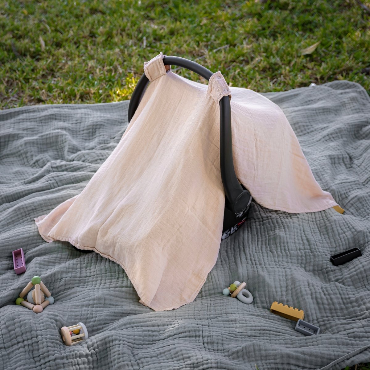 Comfy Cubs Comfy Cubs Baby Car Seat Cover Lace Breathable Canopy - Everetts Place Boutique - 