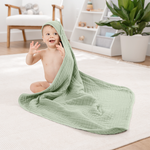 Comfy Cubs Baby Hooded Bath Towels Sage Soft Plush Cozy Comfy Cubs Everetts Place: Online Boutique
