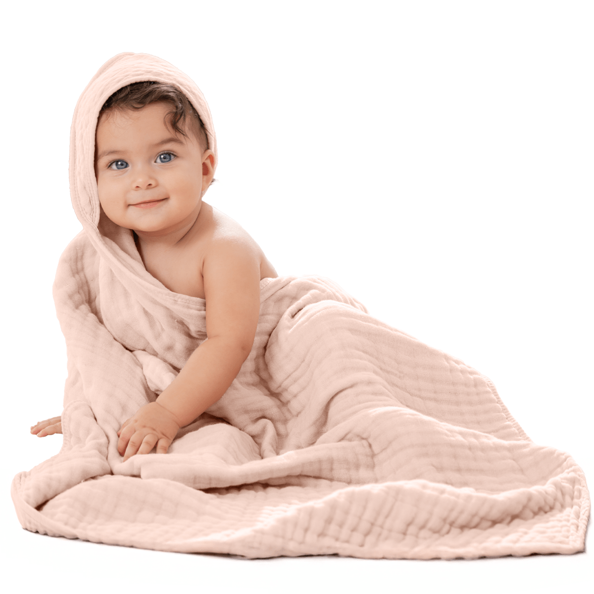 Comfy Cubs Comfy Cubs Baby Hooded Towels Blush Bath Wrap For Babies - Everetts Place Boutique - 