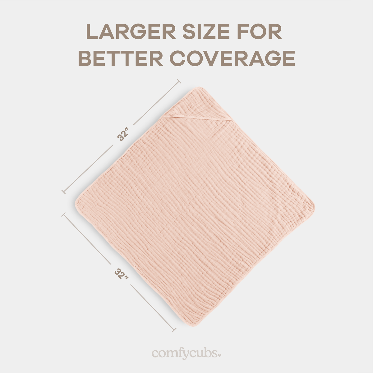 Comfy Cubs Comfy Cubs Baby Hooded Towels Blush Bath Wrap For Babies - Everetts Place Boutique - 