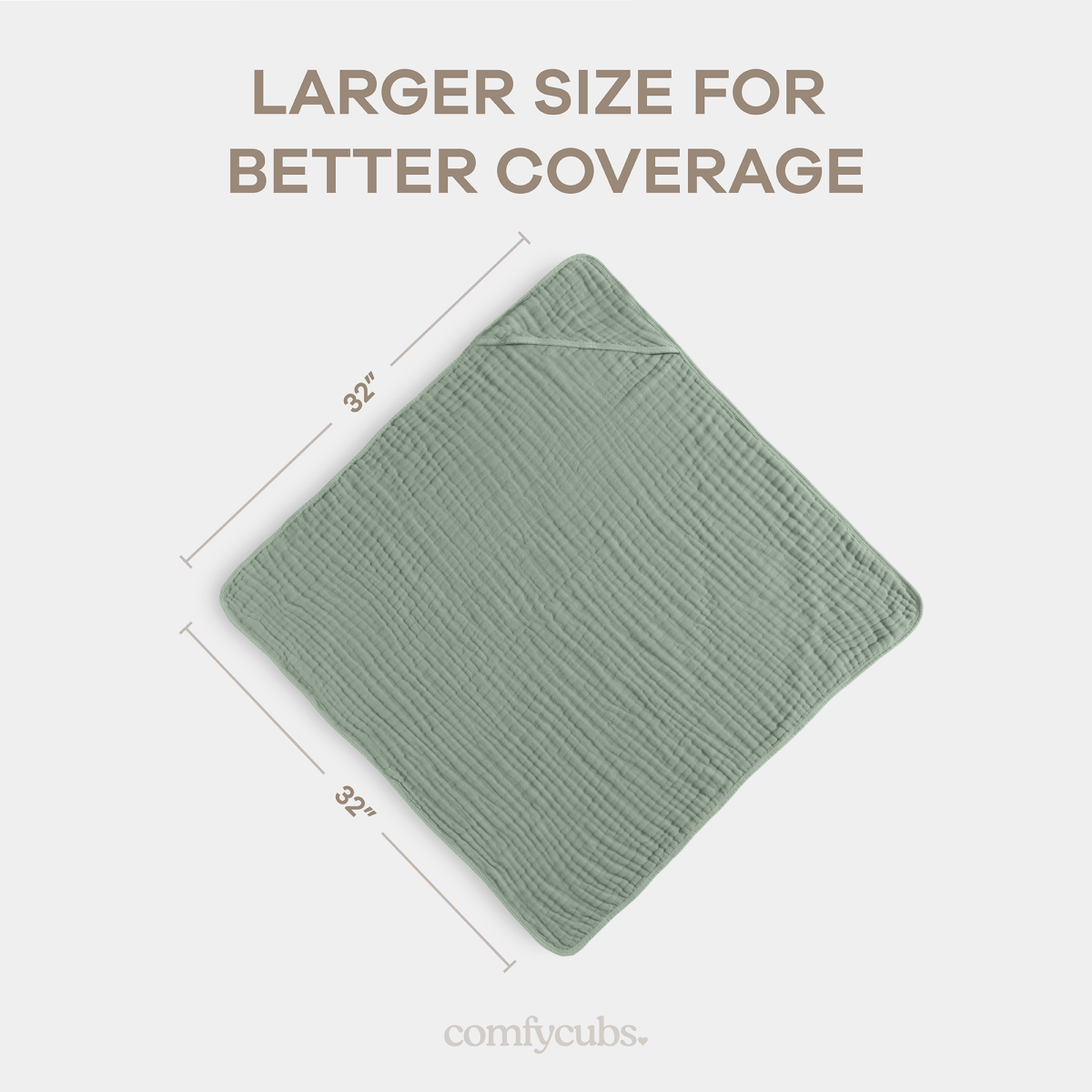 Comfy Cubs Comfy Cubs Baby Hooded Towels Fern Bath Towels Soft - Everetts Place Boutique - 