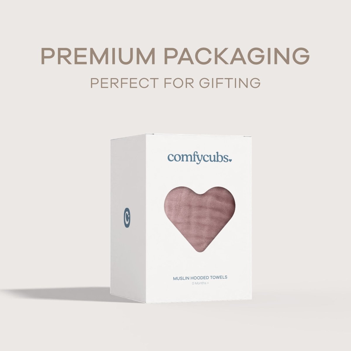 Comfy Cubs Comfy Cubs Baby Hooded Towels Mauve Bath Wrap 6 Layer - Everetts Place Boutique - 