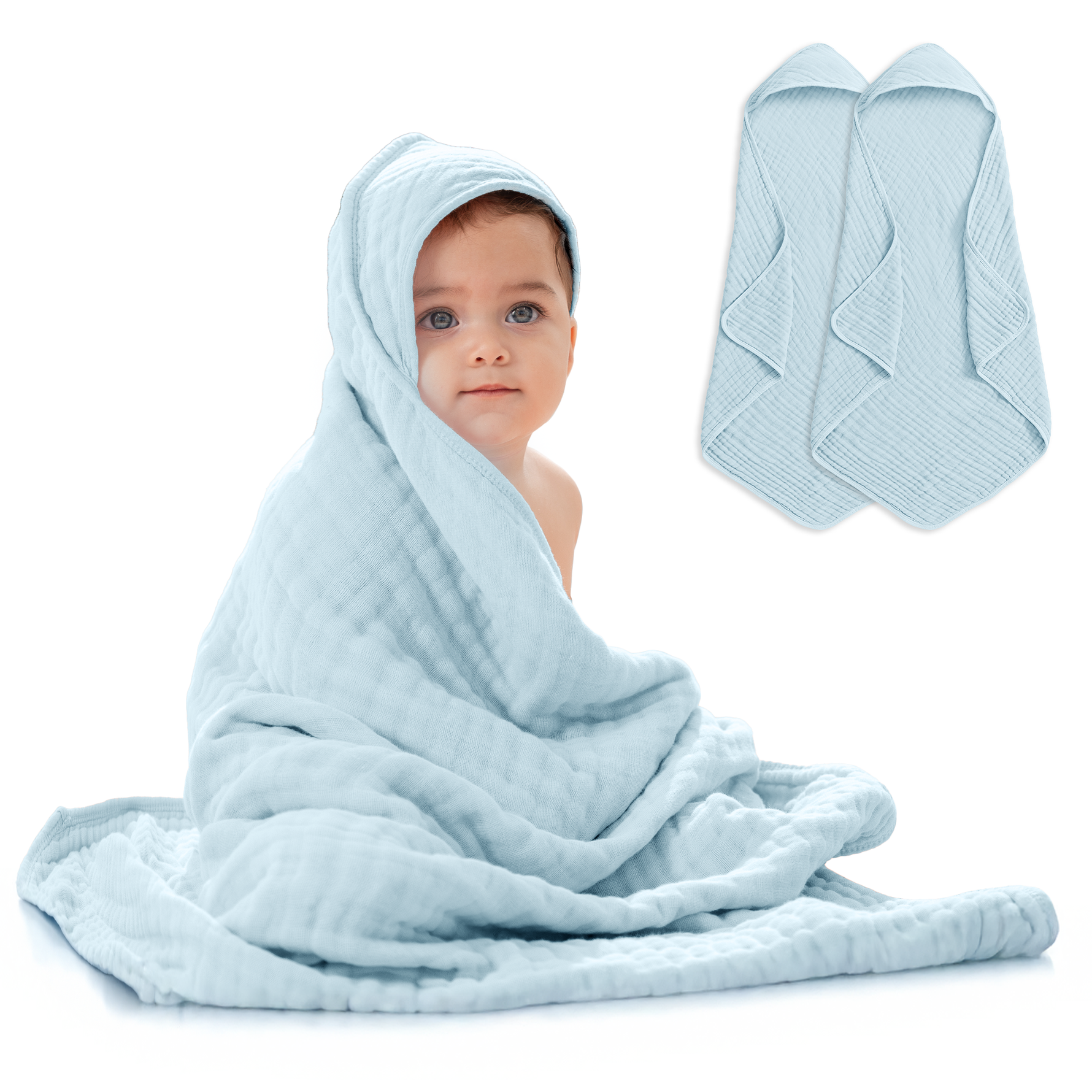 Comfy Cubs Baby Hooded Towels Sky Blue Soft Bath Wrap Comfy Cubs Everetts Place: Online Boutique 39.99