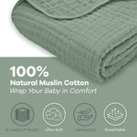 Comfy Cubs Baby Muslin Blanket Fern Cozy Soft Large Size Comfy Cubs Everetts Place: Online Boutique