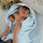 Comfy Cubs Baby Muslin Blanket Sky Blue Soft Cozy Gift Comfy Cubs Everetts Place: Online Boutique