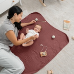 Comfy Cubs Baby Muslin Blanket in Wine Color Soft Cozy Comfy Cubs Everetts Place: Online Boutique