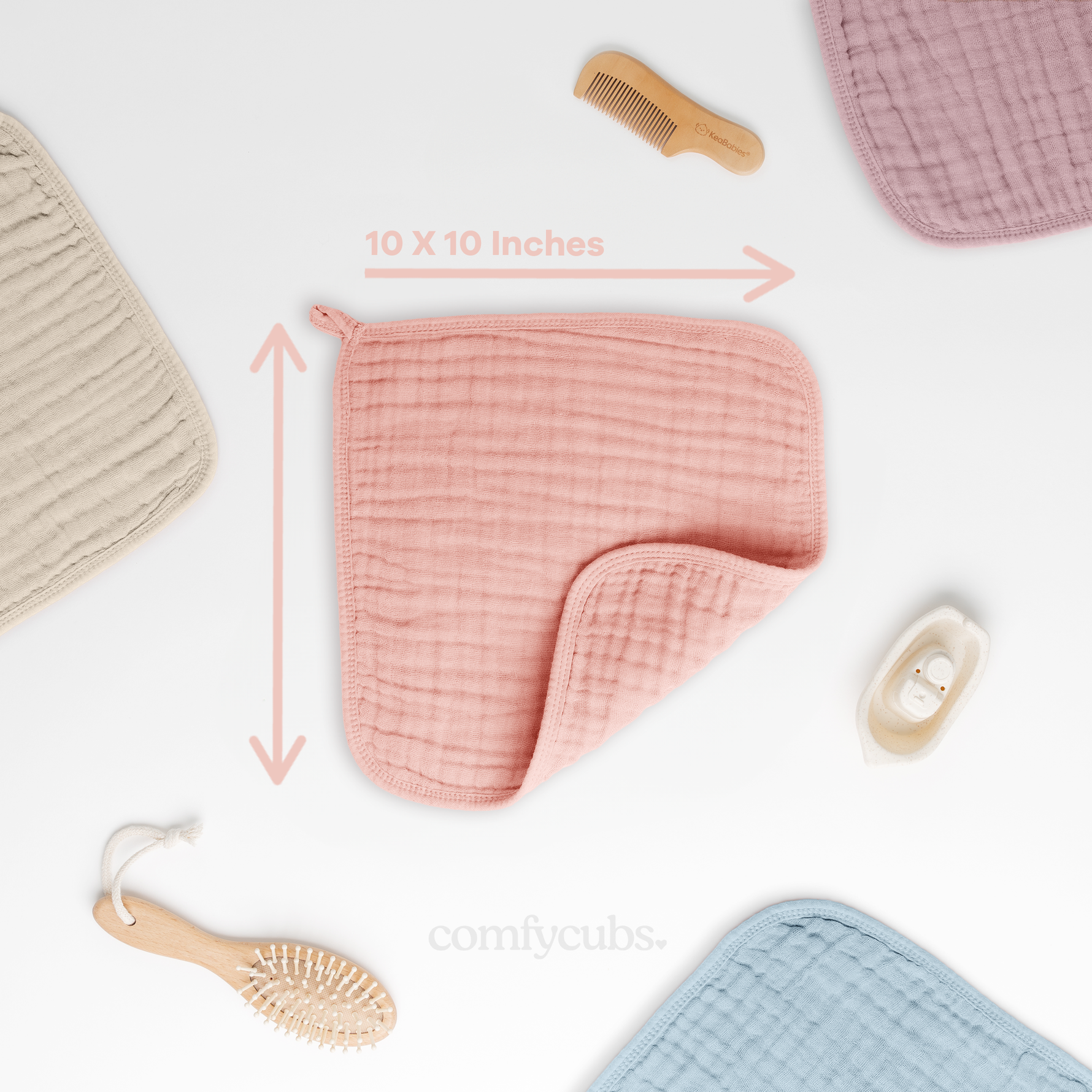 Comfy Cubs Baby Muslin Washcloths Lace Soft Gentle Bath Time Comfy Cubs Everetts Place: Online Boutique
