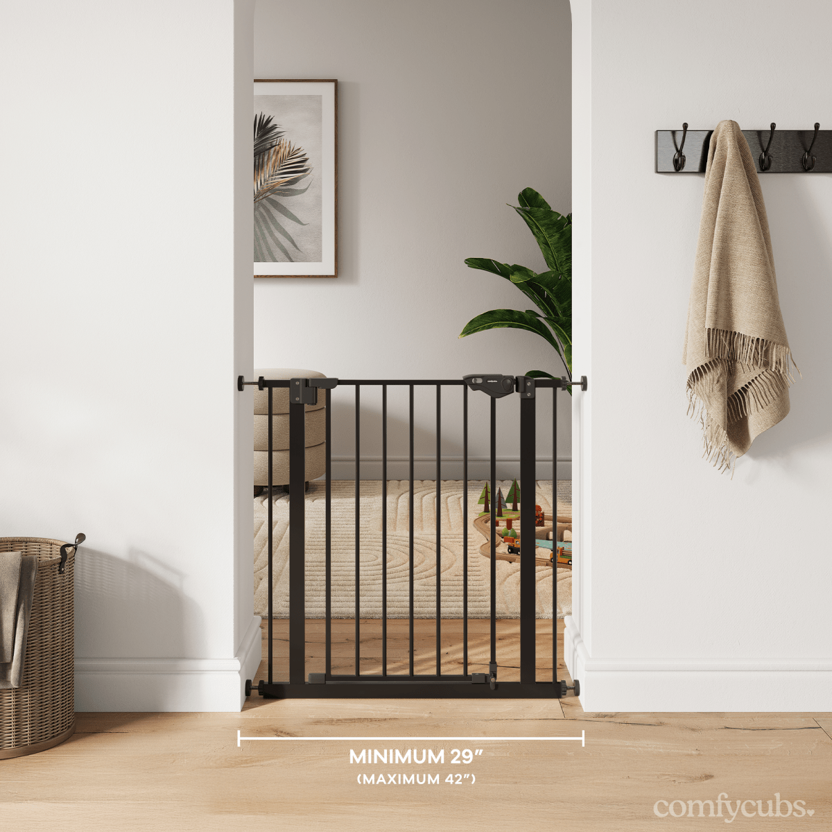 Comfy Cubs Comfy Cubs Baby Safety Gate Black For Stairs Pet Friendly - Everetts Place Boutique - 