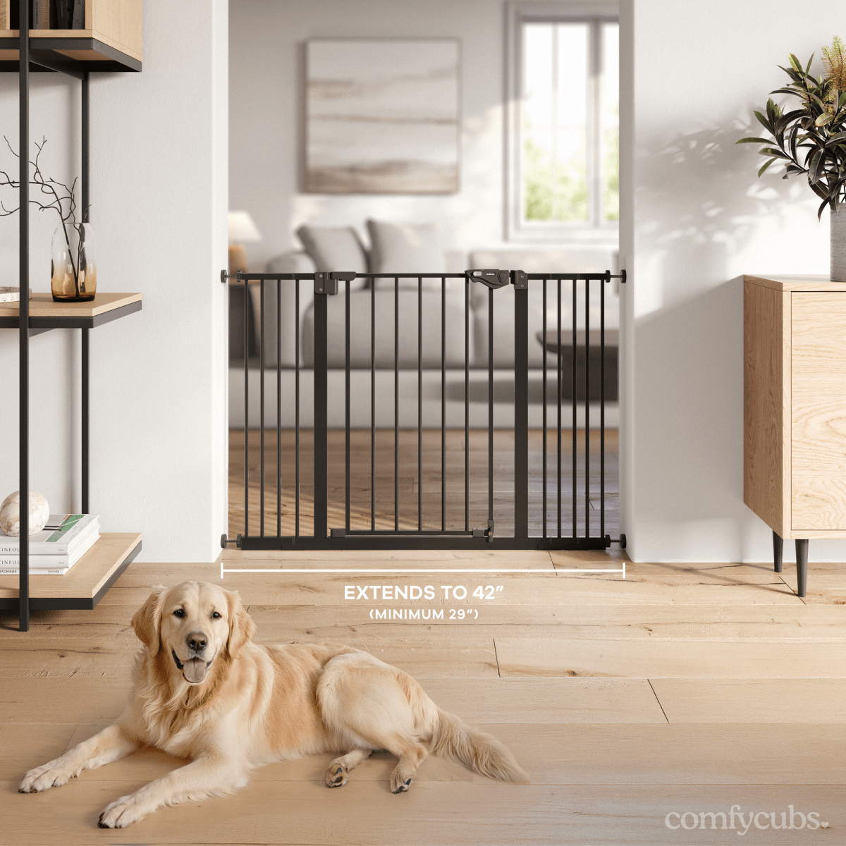 Comfy Cubs Comfy Cubs Baby Safety Gate Black For Stairs Pet Friendly - Everetts Place Boutique - 