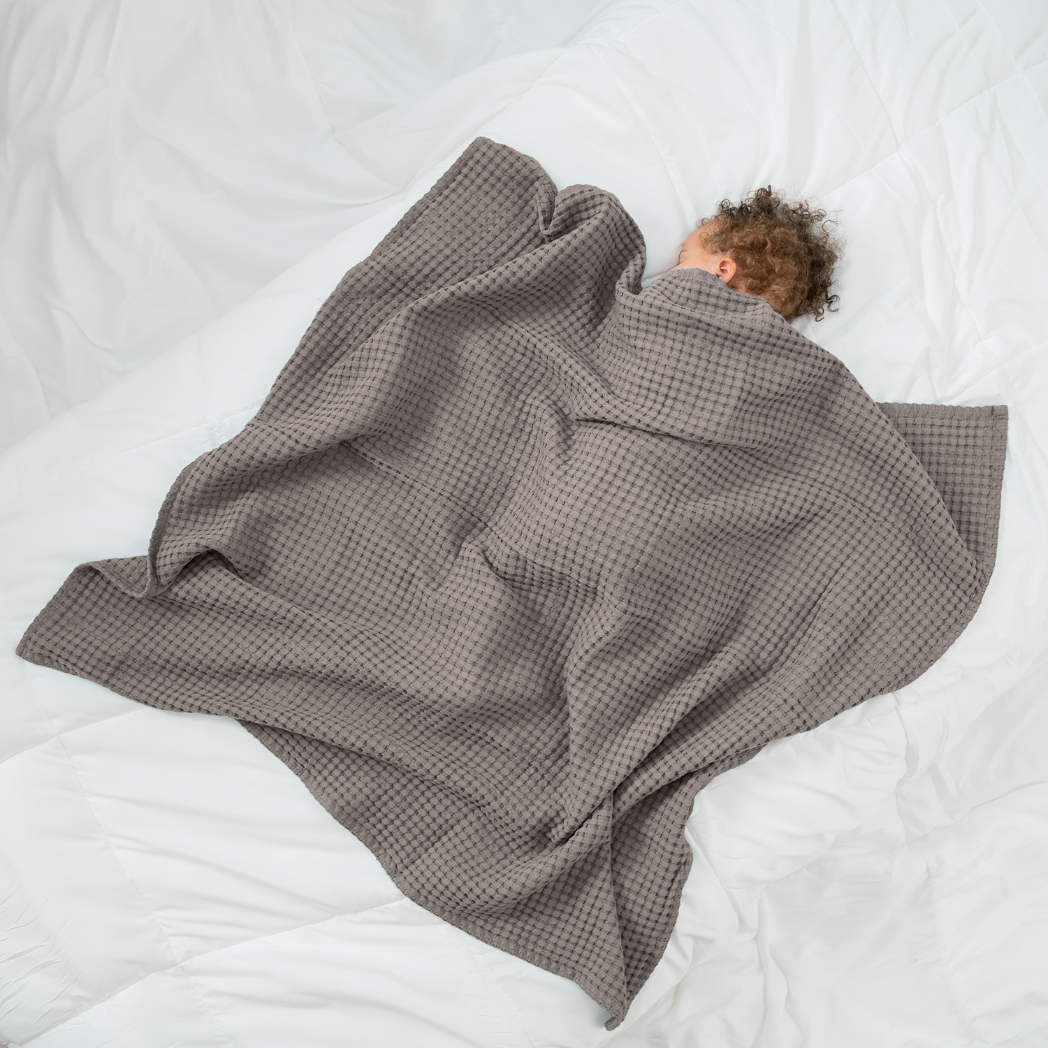 Comfy Cubs Baby Waffle Blanket Charcoal Cotton Breathable Comfy Cubs Everetts Place: Online Boutique