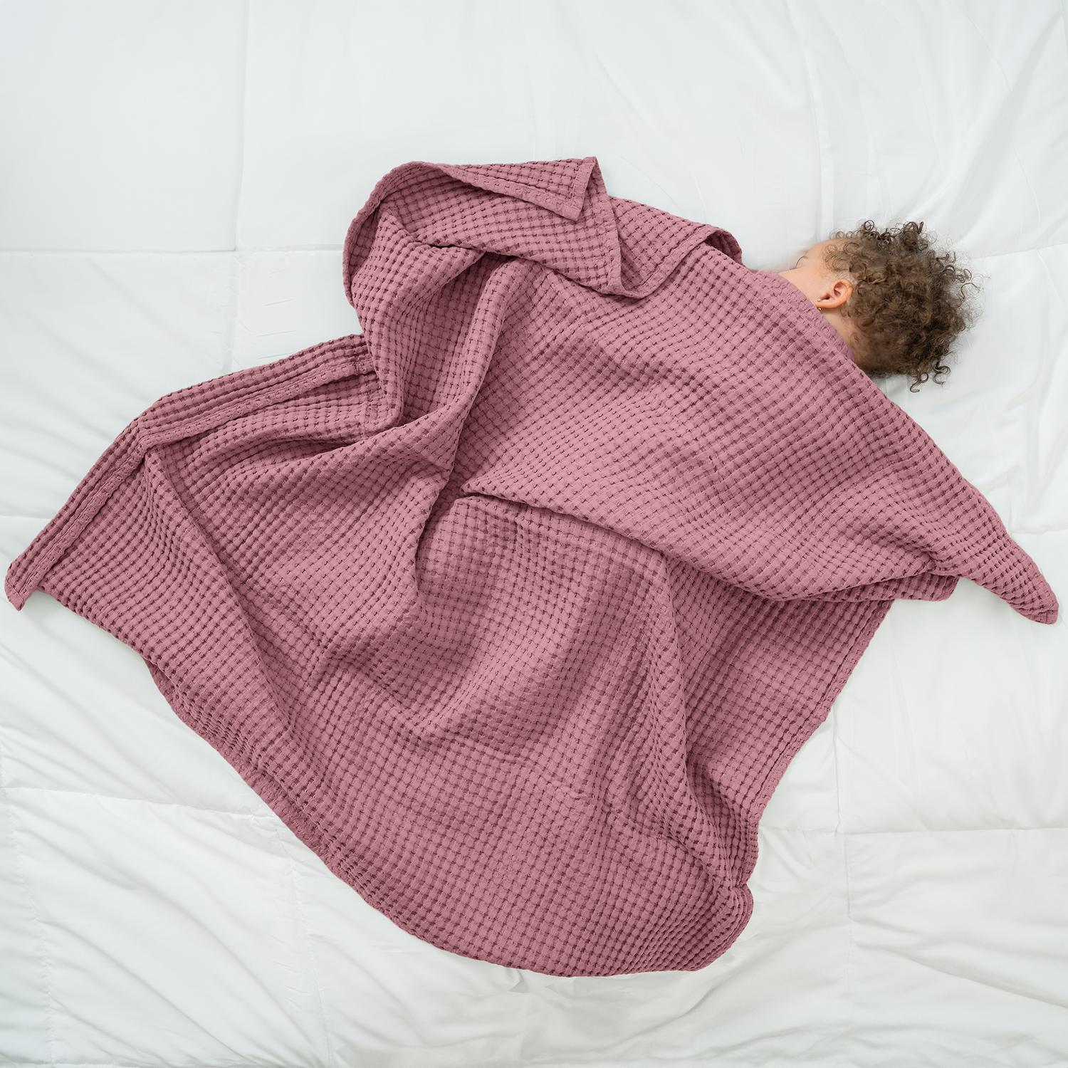 Comfy Cubs Baby Waffle Blanket Mauve Soft 100 Percent Cotton Comfy Cubs Everetts Place: Online Boutique