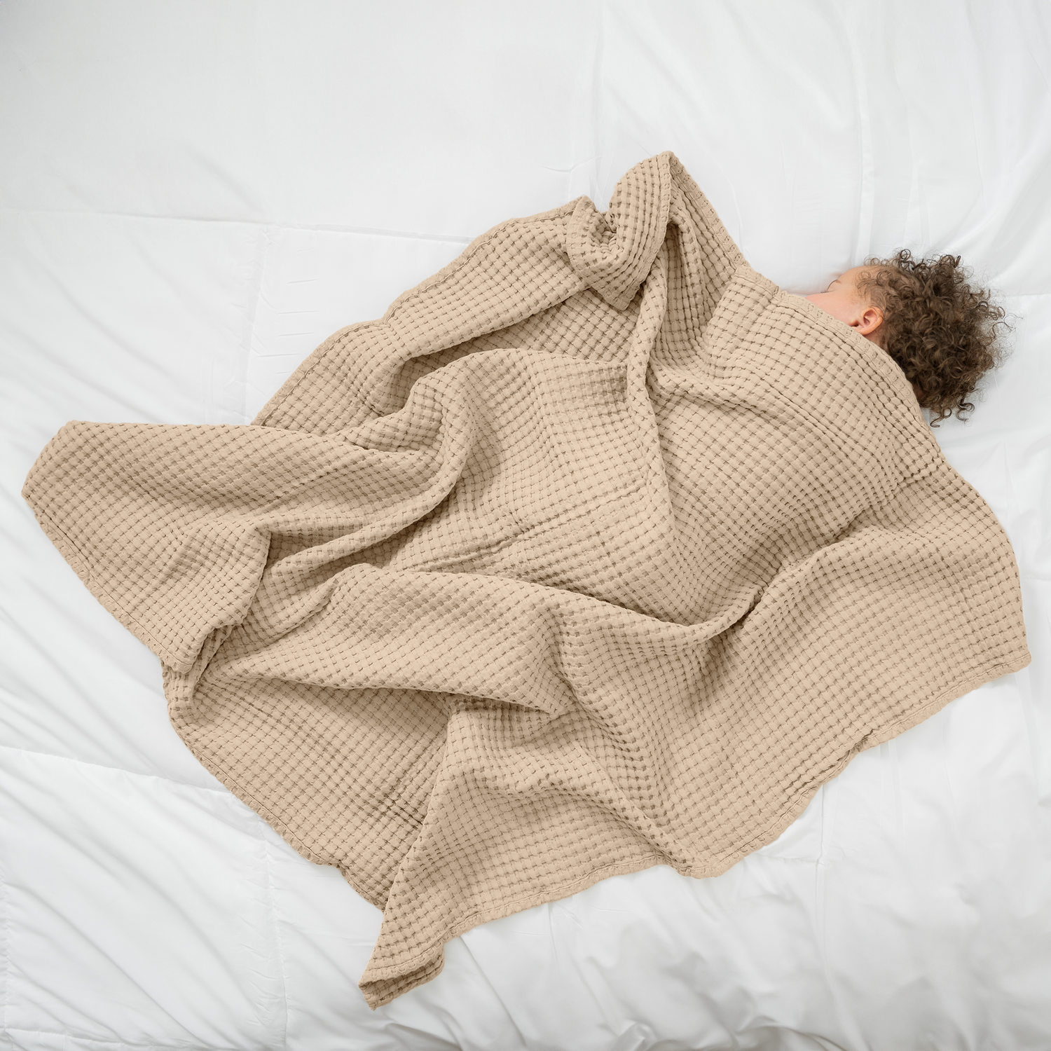 Comfy Cubs Baby Waffle Blankets 100 Percent Cotton Sand Comfy Cubs Everetts Place: Online Boutique