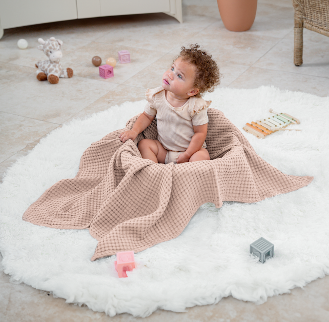 Comfy Cubs Baby Waffle Blankets Blush Cotton Soft Cozy Comfy Cubs Everetts Place: Online Boutique
