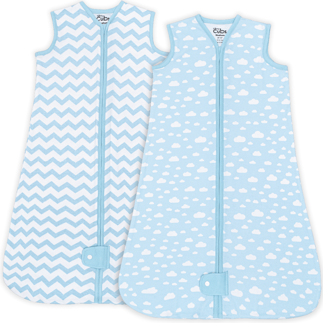 Comfy Cubs Comfy Cubs Blue Sleep Sacks Baby Sleepwear Sizing Options - Everetts Place Boutique - 
