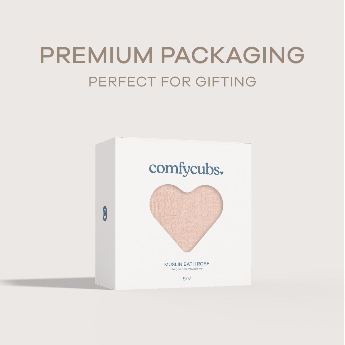 Comfy Cubs Comfy Cubs Blush Muslin Bathrobe Hooded With Layered Weave - Everetts Place Boutique - 