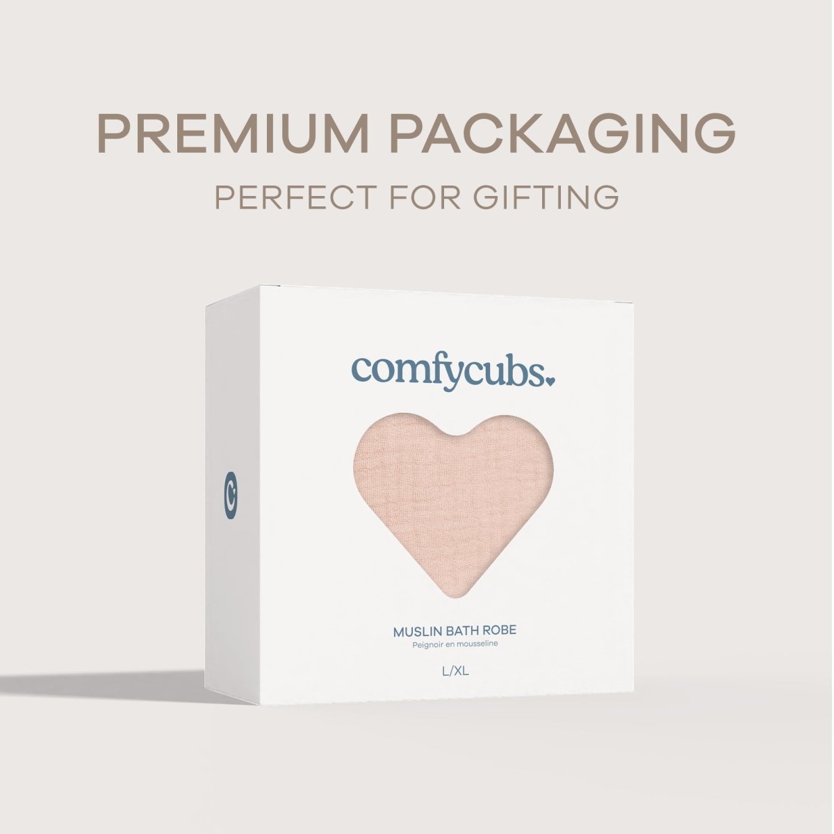 Comfy Cubs Comfy Cubs Blush Muslin Bathrobe Hooded With Layered Weave - Everetts Place Boutique - 