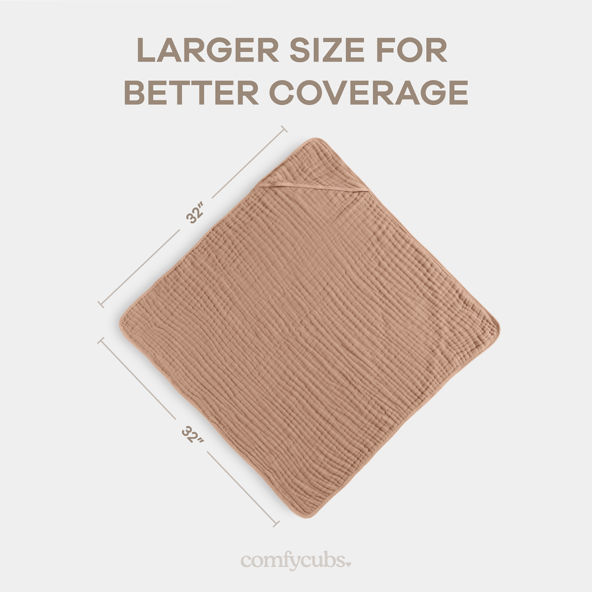 Comfy Cubs Comfy Cubs Cedar Sand Baby Hooded Towels for Bath Time - Everetts Place Boutique - 