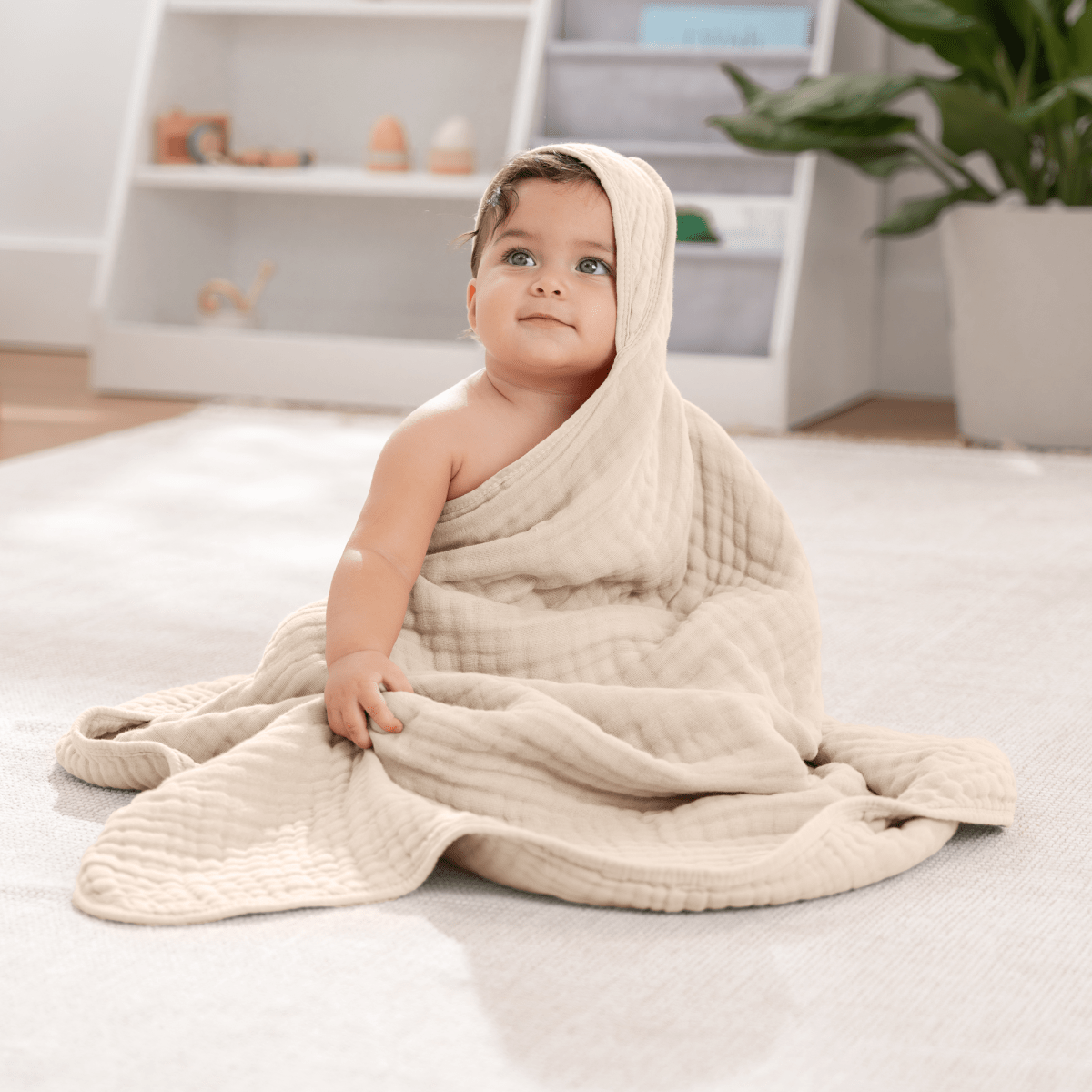 Comfy Cubs Comfy Cubs Cedar Sand Baby Hooded Towels for Bath Time - Everetts Place Boutique - 