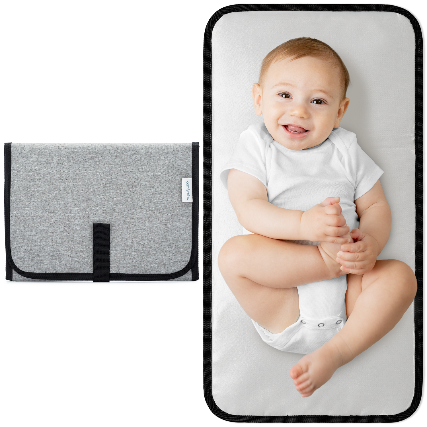 Comfy Cubs Compact Changing Pad Solid Grey For Travel Comfy Cubs Everetts Place: Online Boutique