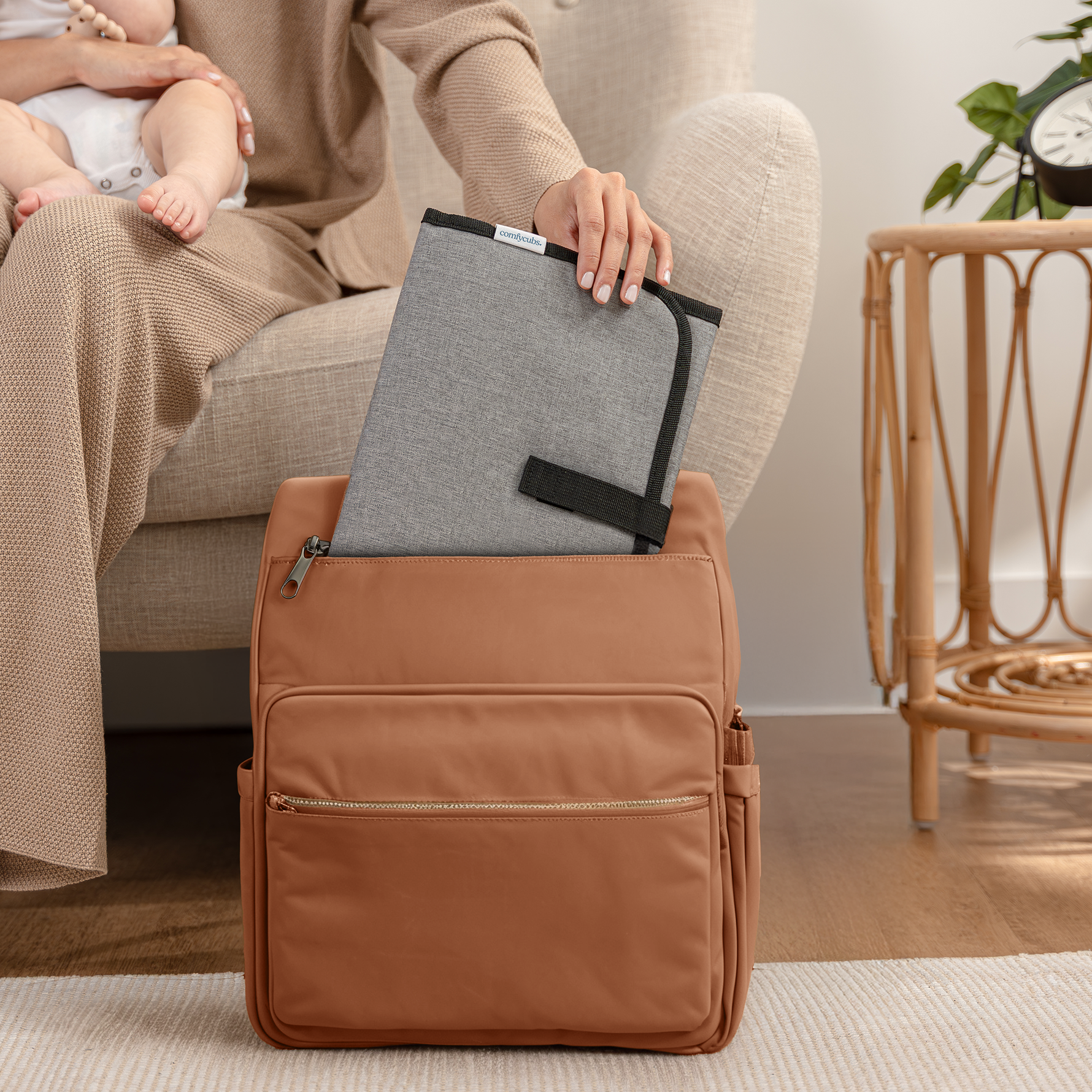 Comfy Cubs Compact Changing Pad Solid Grey For Travel Comfy Cubs Everetts Place: Online Boutique