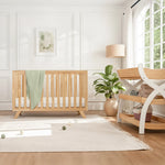 Comfy Cubs Convertible Baby Crib Natural Wood For 0 To 3 Years Comfy Cubs 