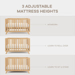 Comfy Cubs Convertible Baby Crib Natural Wood For 0 To 3 Years Comfy Cubs 
