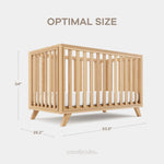 Comfy Cubs Convertible Baby Crib Natural Wood For 0 To 3 Years Comfy Cubs 