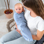 Comfy Cubs Easy Swaddle Blanket Zipper Stone Pacific Blue Comfy Cubs Everetts Place: Online Boutique