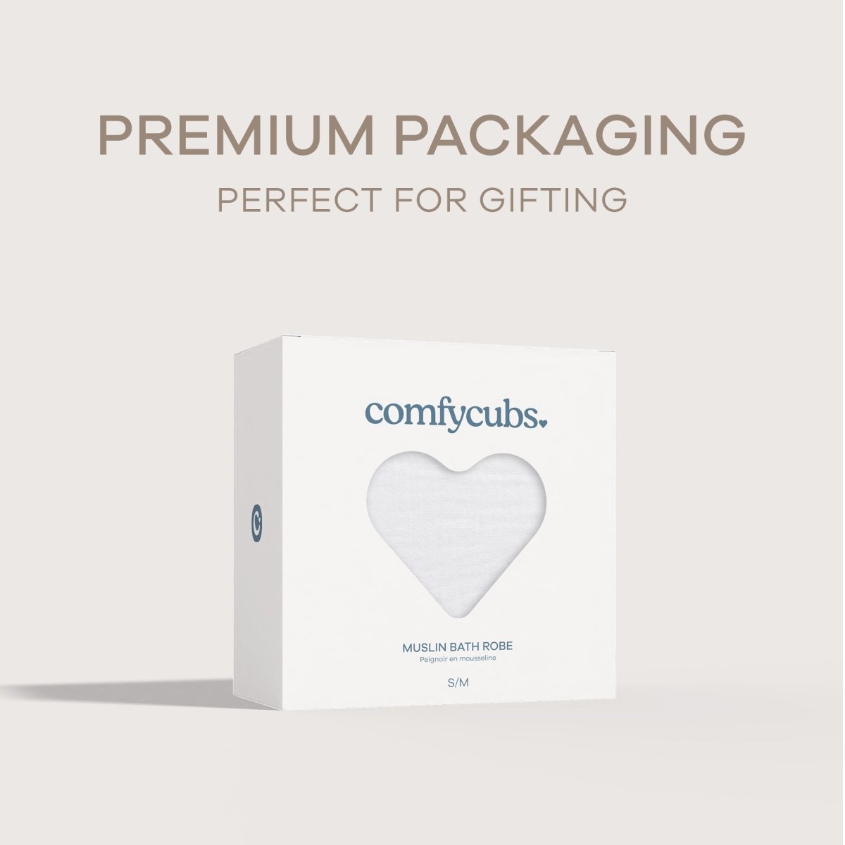 Comfy Cubs Comfy Cubs Muslin Bathrobe Hooded White 4 Layer Cotton - Everetts Place Boutique - 